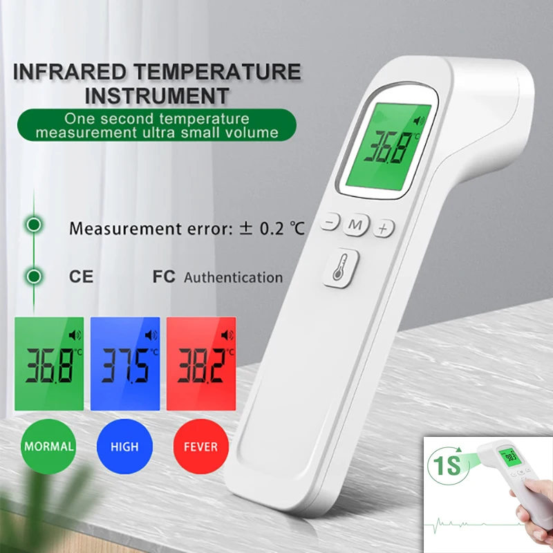 Pulse Oximeter - AiQUE Kızılötesi Termometre Dijital LCD Vücut